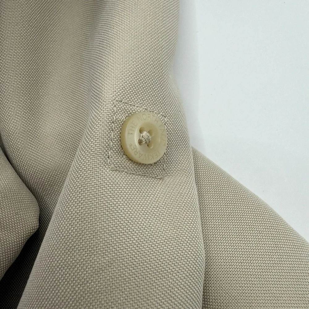The North Face Men A5 LONG SLEEVE Beige BUTTON DOWN‎ SHIRT SIZE XL UPF